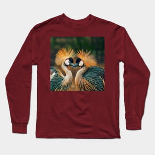 Crested Crane Duo Long Sleeve T-Shirt